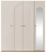 Dulap cu 4 usi si oglinda 177x59x204 cm, colectia Louis