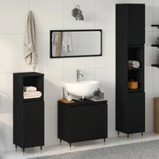 vidaXL Set de Mobilă pentru Baie 3 pcs Stejar Negru 30 x 30 x 190 cm