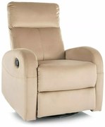 Fotoliu recliner Olimp velvet bej Blu28