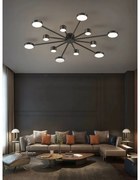 Lustra LED cu Telecomanda, BLACK, Elit's, lumina/rece/calda/neutra intensitate reglabila, 120W