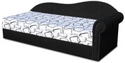 Pat de o persoană (canapea) 70 cm Lane II (negru 39 + Dodo 1026) (D). 793130