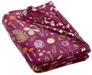 Pătură mov din micropluș/cocolino 130x170 cm Enchanted Twilight Animals – Catherine Lansfield