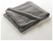 Pătură gri din polar/fleece 180x220 cm Curly Wooly – douceur d'intérieur