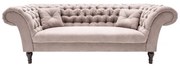 Canapea fixa eleganta Paris Chesterfield greige