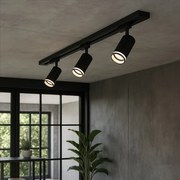 Spot pentru șină PIPE 3xGU10/10W/230V negru