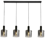 Lustra moderna cu 4 pendule Sweden negru, fumuriu