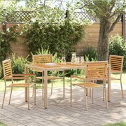 vidaXL Scaune de grădină stivuibile 4 pcs Maro și Bej