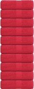 vidaXL Prosoape de baie, FROGN, 10 buc., roșu, 30x30 cm, 360 g/m²