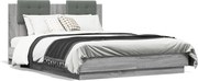 vidaXL Cadru de pat cu tăblie gri sonoma 120x190 cm lemn prelucrat