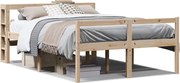 vidaXL Cadru de pat senior cu tăblie, 120x200 cm, lemn masiv pin