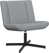 vidaXL Scaun pivotant Gri deschis 63 x 75 x 76 cm țesătură