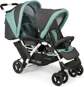 CHIC4BABY Carucior Duo mentă 56/130/112 cm