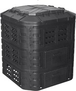 Composter din plastic pentru grădină, 860 l, negru