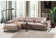 Canapea Tip Coltar Tapitat cu Spatar Reglabil Frido Corner Left (Chl+3R) - Beige