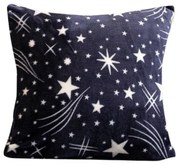 Fata de perna din microplus STARLIGHT 45x45 cm, albastru inchis