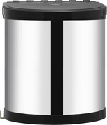 vidaXL Coș de gunoi încorporat de bucătărie, 12 L, oțel inoxidabil