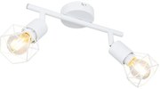 Aplica de perete / tavan cu 2 spoturi design industrial XARA I alb