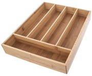 Organizator din bambus pentru tacâmuri pentru sertar 26 x 35 cm - Orion
