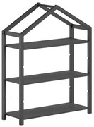 Bibliotecă de copii gri antracit din lemn de pin 111x141x40 cm Dallas – Vipack