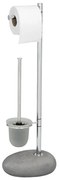 Suport pentru hârtie igienică și perie de toaletă, PEBBLE STONE - 2 în 1, WENKO