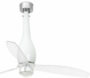 Lustra cu Ventilator si telecomanda ETERFAN M LED alb/transparent