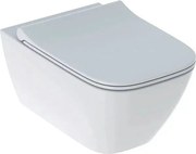 Set vas wc suspendat si capac slim softclose Geberit Smyle Square Rimfree