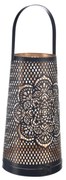 InDecor Sfeșnic metalic Mandala negru, 17 x 17 x30 cm, L