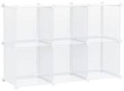 HOMCOM Dulap Modular pentru Pantofi, Transparent, 94,5x32x162cm, Soluție Ideală pentru Organizare | Aosom Romania