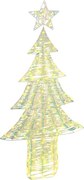 vidaXL Brad de Crăciun cu 240 LED Alb cald 181 cm PET