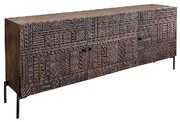 Comoda lemn de mango relief 3D TRIBAL 180cm