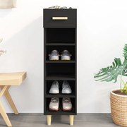 vidaXL Pantofar, negru, 30x35x105 cm, lemn compozit