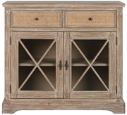 Bufet, natur, din lemn de bayur si rattan, Seraphine