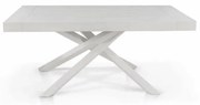 MASA EXTENSIBILA COMFY CU PICIOR METALIC - 180 cm / 100 cm / 77 cm - ALB ANTICHIZAT