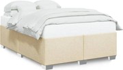 vidaXL Cadru de pat fără saltea, crem, 160x200 cm, textil
