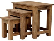 SET 3x măsuță laterală RAMI 51x28 cm lemn masiv/palisandru