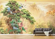 Tapet Premium Canvas - Abstract zidul chinezesc
