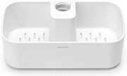 Organizator de duș Brabantia ReNew 1004187, 7.5x13.3x24.4 cm, Fund cu găuri de apă, Rezistent la coroziune, Alb
