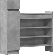 vidaXL Pantofar, gri beton, 100,5x28x100 cm, lemn prelucrat