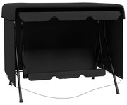 Outsunny Husa de Protectie balansoar de Gradina panza impermeabila dim. 2,15L x 1,55l x 1,5H m PE Negru | Aosom Romania