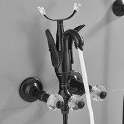 Baterie cada, TRENDY'S, montare pe perete , negru antichizat