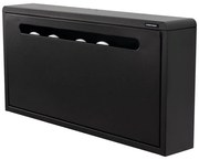 Pantofar negru cu deschidere înclinată/suspendat din metal 75x38x13 cm Mario – Spinder Design