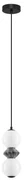 Pendul LED decorativ ceramic Gri, Alb, PALLINA