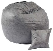Set Fotoliu King Size XL cu Perna, Material Textil - Moon Grey