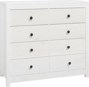 vidaXL Dulap lateral, alb, 100x40x90 cm, lemn masiv de pin