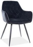 Scaun de sufragerie Liana (Negru + Negru). Promo -7%. 1050411