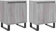 vidaXL Noptiere, 2 buc., gri sonoma, 40x30x50 cm, lemn compozit