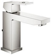 Baterie lavoar Grohe Eurocube M crom periat Supersteel cu ventil Pop-Up