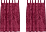 vidaXL Cortine din catifea cu perdele 2 pcs bordo 175 x 140 cm Catifea