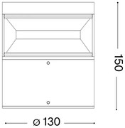 Lampă LED de exterior Ideal Lux BOEING LED/14W/230V 15 cm IP65 maro