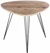 Masuta de cafea cu efect de lemn pe picioare metalice, Atmosphera